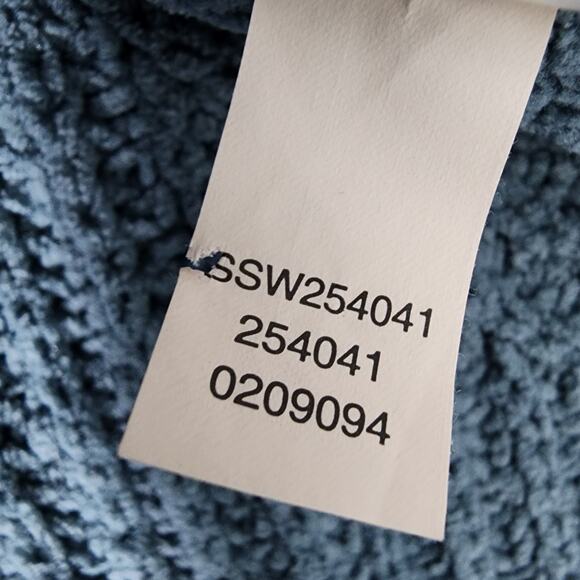 J Jill Sweater Women's Chenille XL Pullover Funnel Mock Neck Tunic Blue Plush - Picture 11 of 11